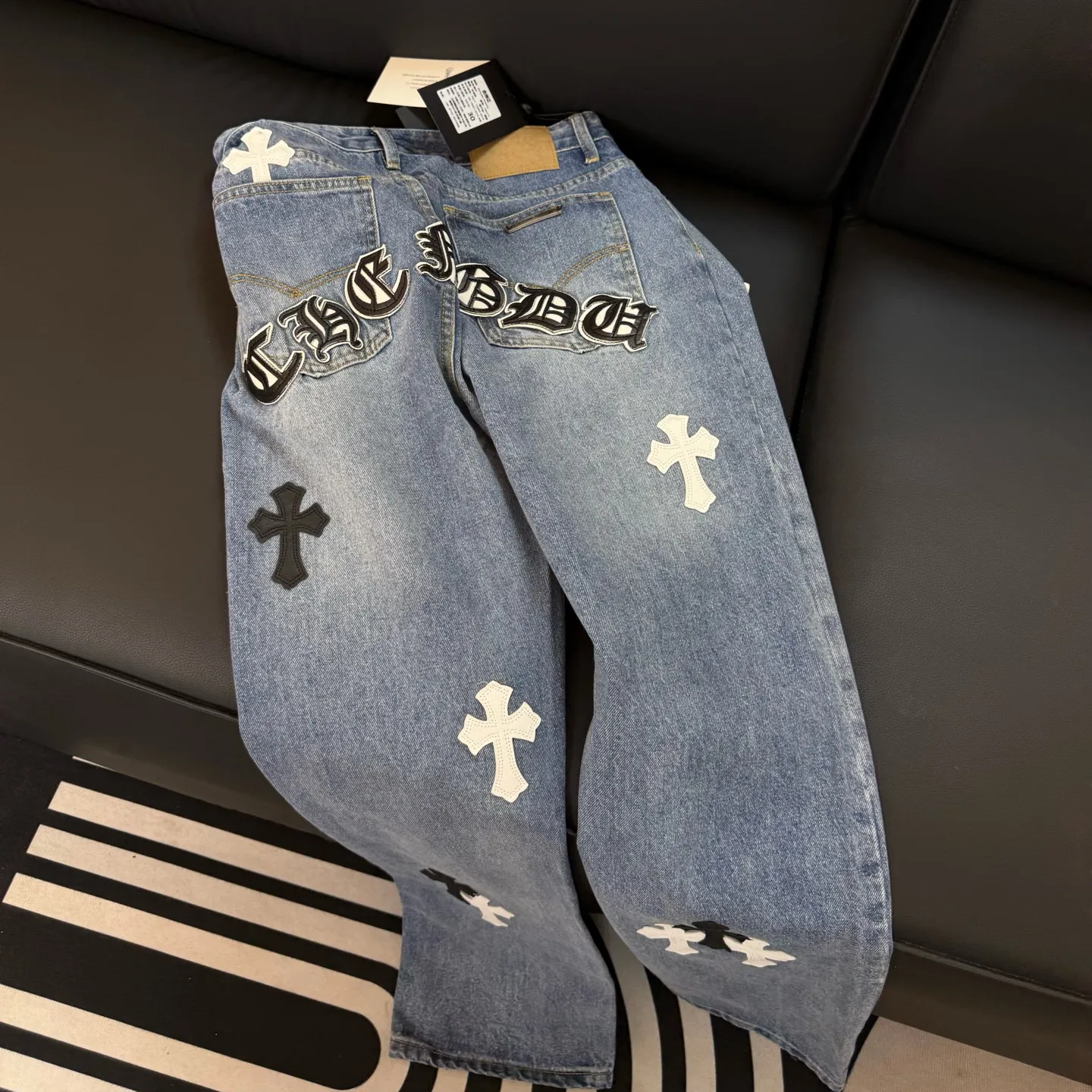 P280 Style number: D411 Chrome Hearts New York limited Sanskrit cross jeans Size# 28 30 32 34